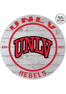 KH Sports Fan UNLV Runnin Rebels 20x20 In Out Weathered Circle Sign