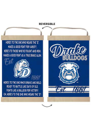 KH Sports Fan Drake Bulldogs Fight Song Reversible Banner Sign