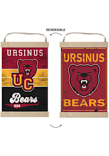 KH Sports Fan Ursinus Bears Reversible Retro Banner Sign - Red