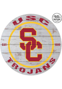 KH Sports Fan USC Trojans 20x20 In Out Weathered Circle Sign