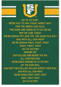 KH Sports Fan USF Dons 34x23 Fight Song Sign