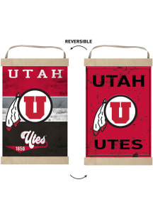 KH Sports Fan Utah Utes Reversible Retro Banner Sign