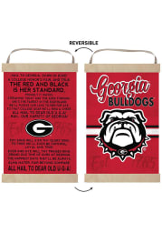 KH Sports Fan Georgia Bulldogs Fight Song Reversible Banner Sign