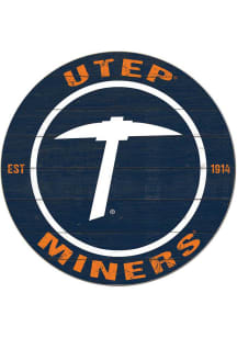 KH Sports Fan UTEP Miners 20x20 Colored Circle Sign