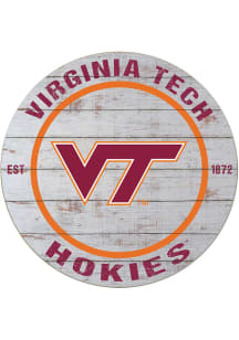 KH Sports Fan Virginia Tech Hokies 20x20 Weathered Circle Sign