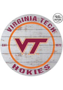 KH Sports Fan Virginia Tech Hokies 20x20 In Out Weathered Circle Sign