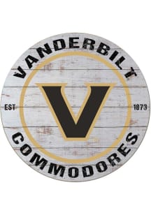 KH Sports Fan Vanderbilt Commodores 20x20 Weathered Circle Sign
