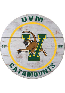 KH Sports Fan Vermont Catamounts 20x20 Weathered Circle Sign