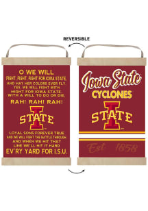 KH Sports Fan Iowa State Cyclones Fight Song Reversible Banner Sign