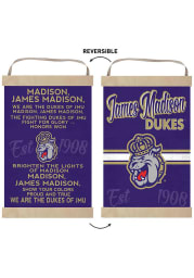 KH Sports Fan James Madison Dukes Fight Song Reversible Banner Sign