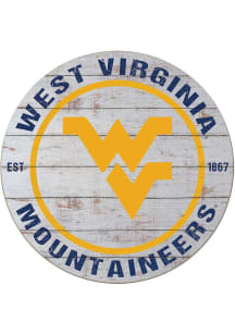 KH Sports Fan West Virginia Mountaineers 20x20 Weathered Circle Sign