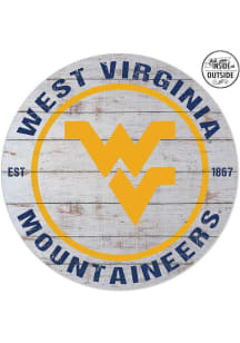 KH Sports Fan West Virginia Mountaineers 20x20 In Out Weathered Circle Sign