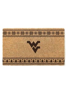 West Virginia Mountaineers Holiday Logo Door Mat