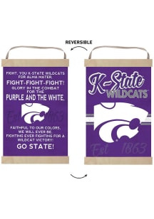KH Sports Fan K-State Wildcats Fight Song Reversible Banner Sign