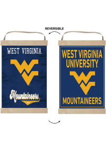 KH Sports Fan West Virginia Mountaineers Reversible Retro Banner Sign