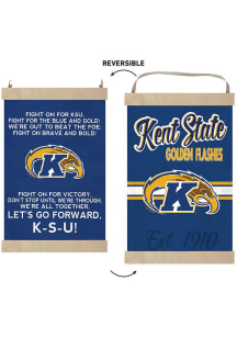 KH Sports Fan Kent State Golden Flashes Fight Song Reversible Banner Sign