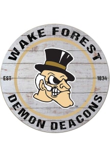 KH Sports Fan Wake Forest Demon Deacons 20x20 Weathered Circle Sign