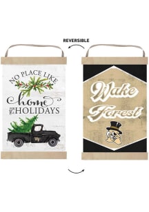 KH Sports Fan Wake Forest Demon Deacons Holiday Reversible Banner Sign