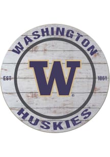 KH Sports Fan Washington Huskies 20x20 Weathered Circle Sign
