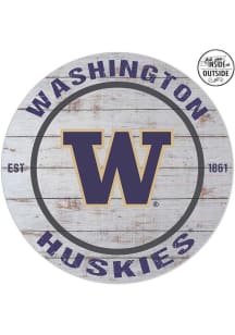 KH Sports Fan Washington Huskies 20x20 In Out Weathered Circle Sign