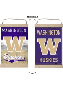 KH Sports Fan Washington Huskies Reversible Retro Banner Sign