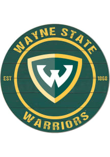 KH Sports Fan Wayne State Warriors 20x20 Colored Circle Sign