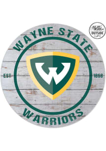 KH Sports Fan Wayne State Warriors 20x20 In Out Weathered Circle Sign