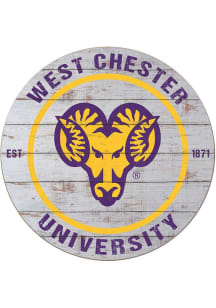 KH Sports Fan West Chester Golden Rams 20x20 Weathered Circle Sign