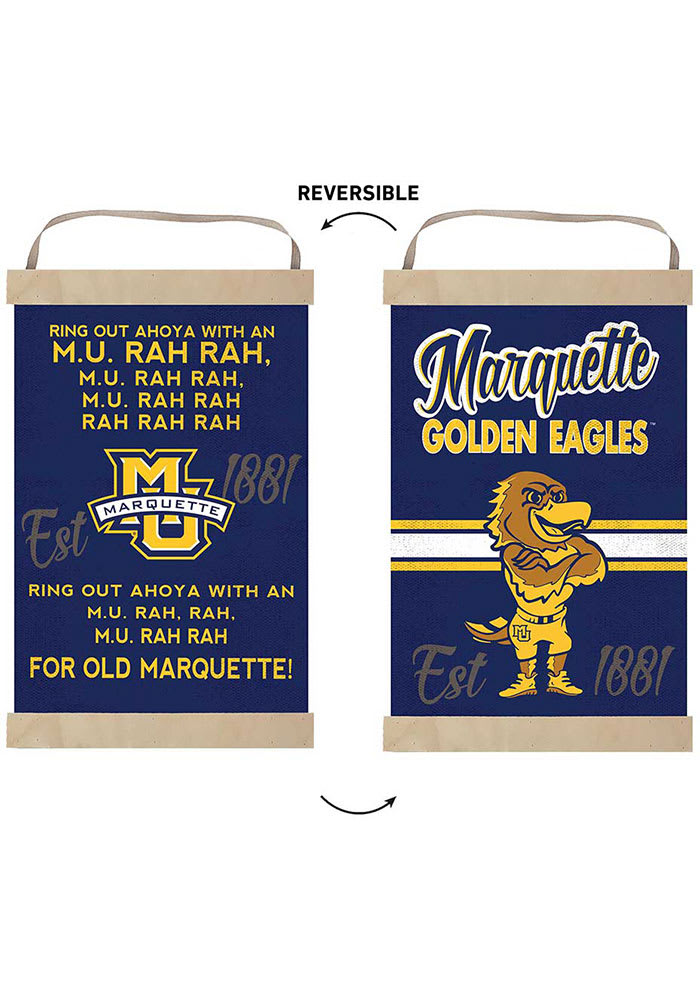KH Sports Fan Marquette Golden Eagles Fight Song Reversible Banner Sign