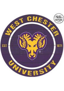 KH Sports Fan West Chester Golden Rams 20x20 In Out Weathered Circle Sign