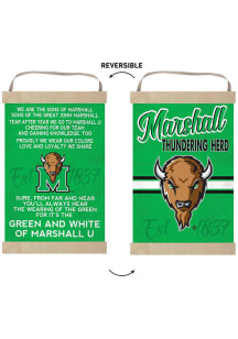 KH Sports Fan Marshall Thundering Herd Fight Song Reversible Banner Sign