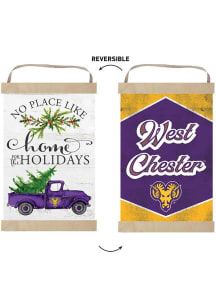 KH Sports Fan West Chester Golden Rams Holiday Reversible Banner Sign