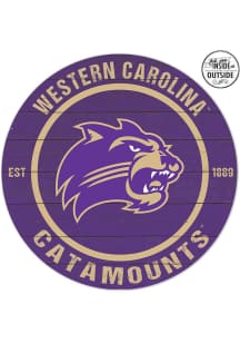 KH Sports Fan Western Carolina 20x20 In Out Weathered Circle Sign