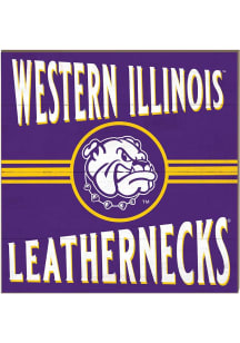 KH Sports Fan Western Illinois Leathernecks 10x10 Retro Sign