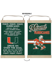 KH Sports Fan Miami Hurricanes Fight Song Reversible Banner Sign