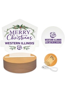 Western Illinois Leathernecks Holiday Light Set Desk Accessory