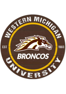 KH Sports Fan Western Michigan Broncos 20x20 Colored Circle Sign