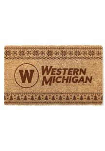 Western Michigan Broncos Holiday Logo Door Mat