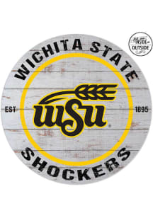 KH Sports Fan Wichita State Shockers 20x20 In Out Weathered Circle Sign