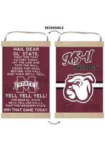 KH Sports Fan Mississippi State Bulldogs Fight Song Reversible Banner Sign
