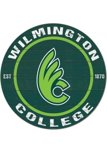 KH Sports Fan Wilmington College Quakers 20x20 Colored Circle Sign