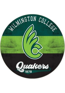 KH Sports Fan Wilmington College Quakers 20x20 Retro Multi Color Circle Sign