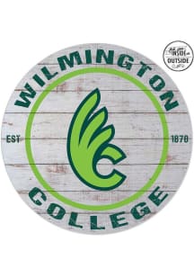 KH Sports Fan Wilmington College Quakers 20x20 In Out Weathered Circle Sign