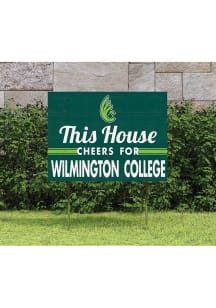 Wilmington College Quakers 18x24 This House Cheers Yard Sign