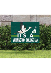 Wilmington College Quakers 18x24 Stork Yard Sign