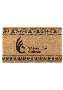 Wilmington College Quakers Holiday Logo Door Mat