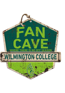 KH Sports Fan Wilmington College Quakers Fan Cave Rustic Badge Sign