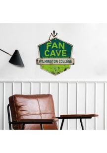 KH Sports Fan Wilmington College Quakers Fans Welcome Rustic Badge Sign