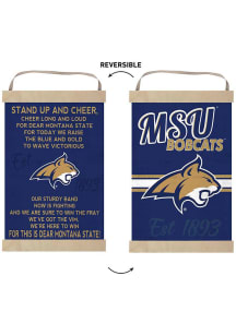 KH Sports Fan Montana State Bobcats Fight Song Reversible Banner Sign