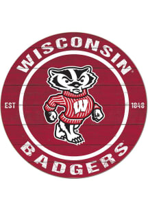 KH Sports Fan Wisconsin Badgers 20x20 Colored Circle Sign
